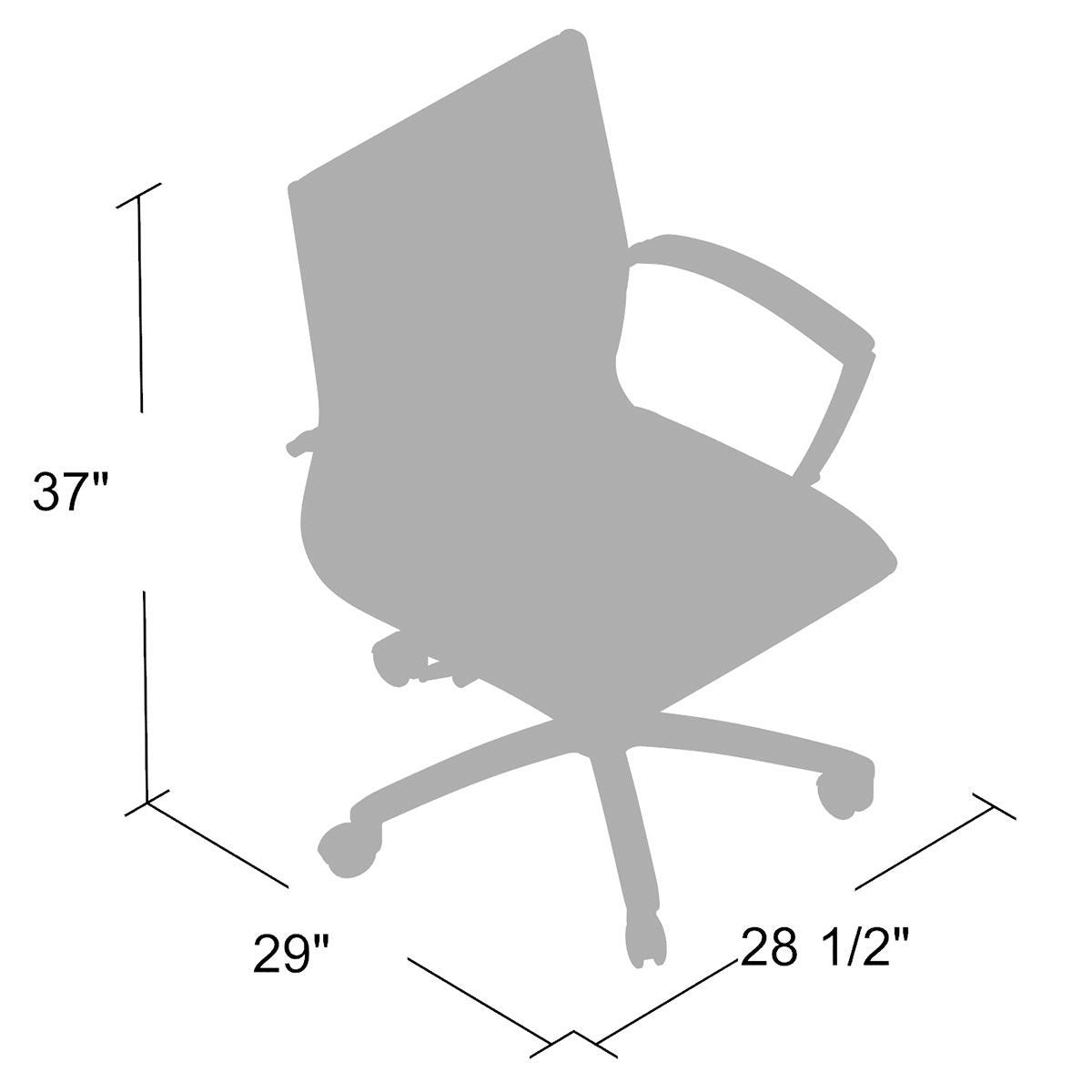 CARESSOFT MID BACK OFFICE CHAIR