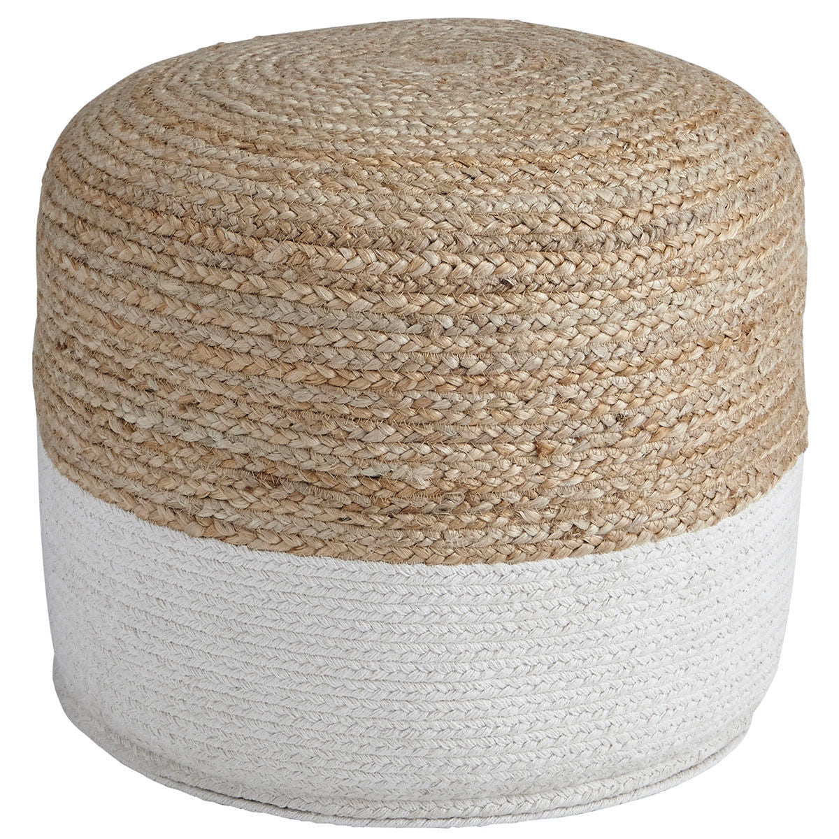 SWEED VALLEY WHITE/TAN  POUF