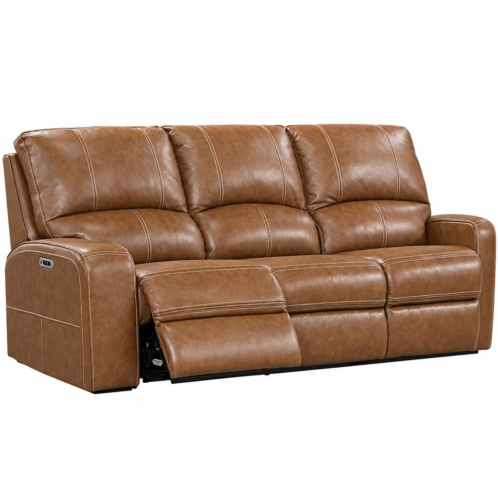 TAYLOR LTHR SOFA W/PHR