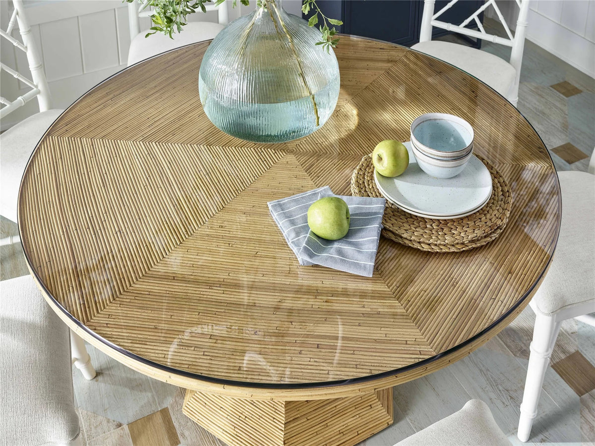 NANTUCKET 54" ROUND GLASS TABLE