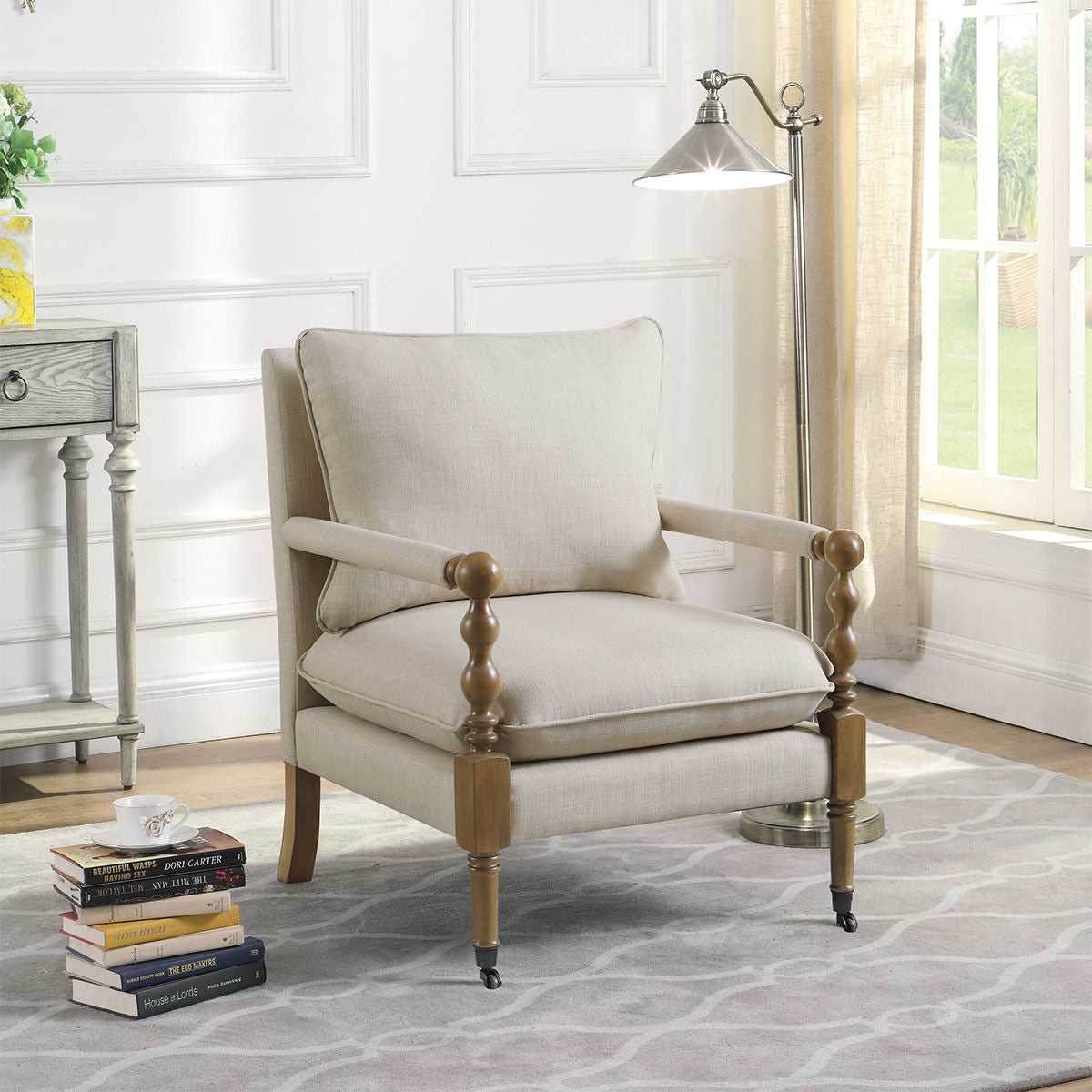 ACCENT CHAIR (BEIGE)