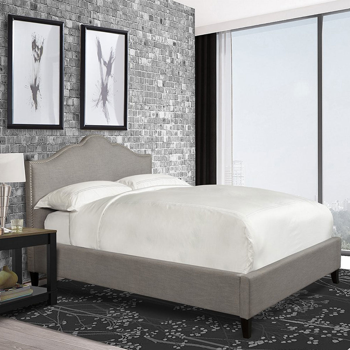 jamie upholstered#color_gray, size_king