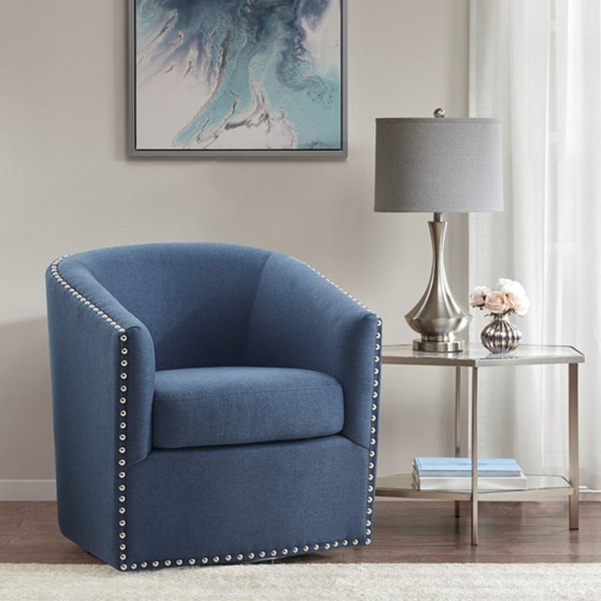TYLER BLUE SWIVEL CHAIR