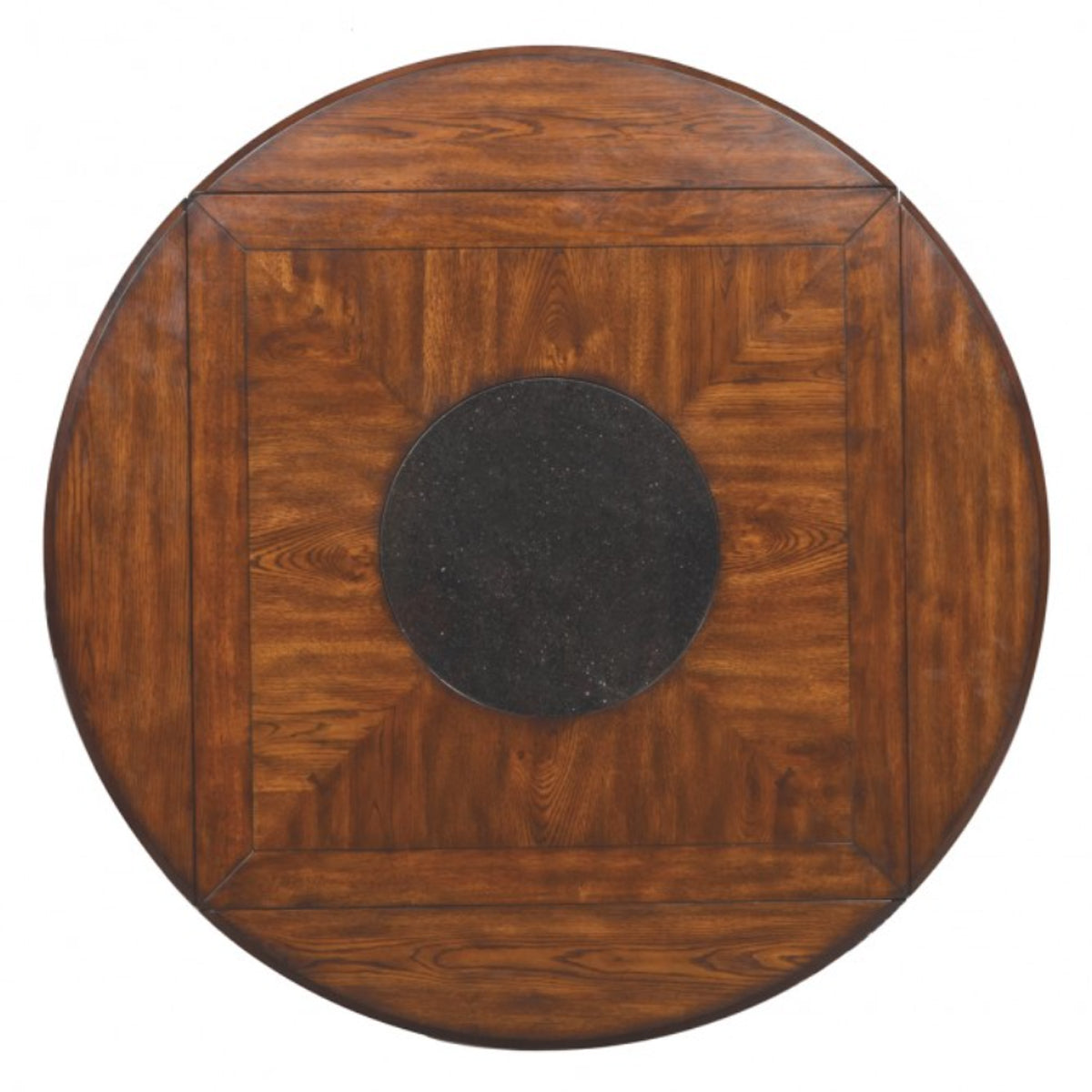 60" Zahara Round Table  with Granite Lazy Susan