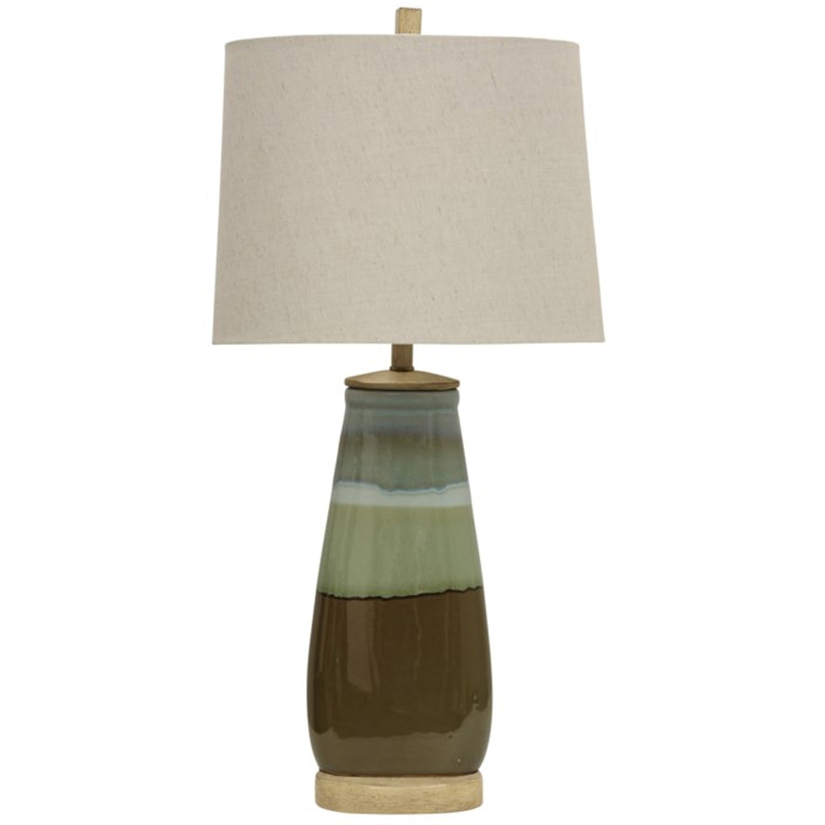 Millville Turquoise Brown T Lamp