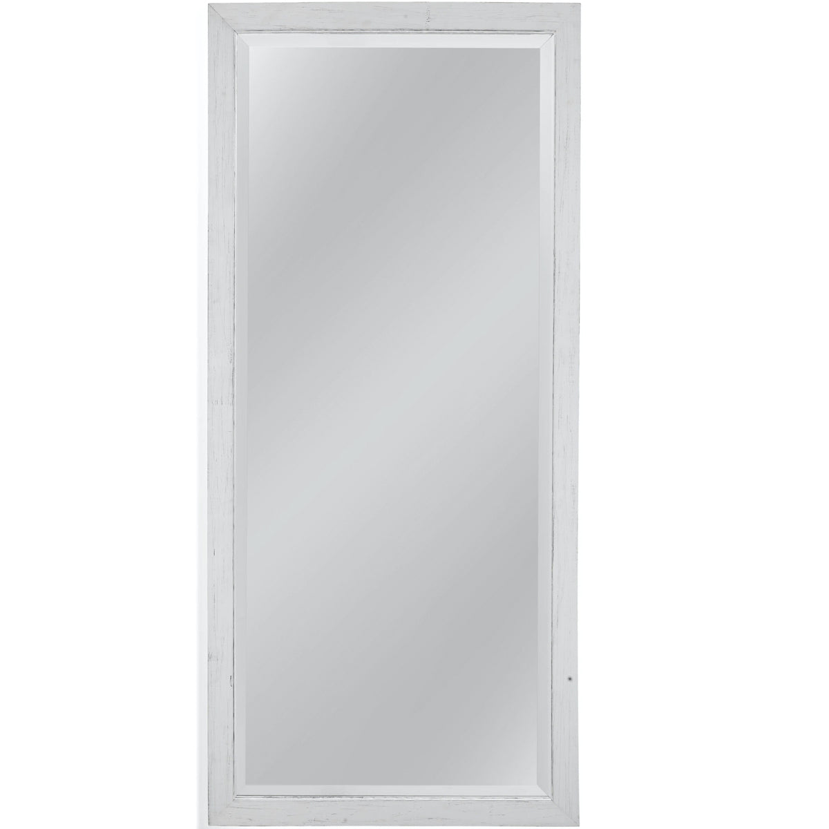 White & Silver 36x78 Leaner Mirror