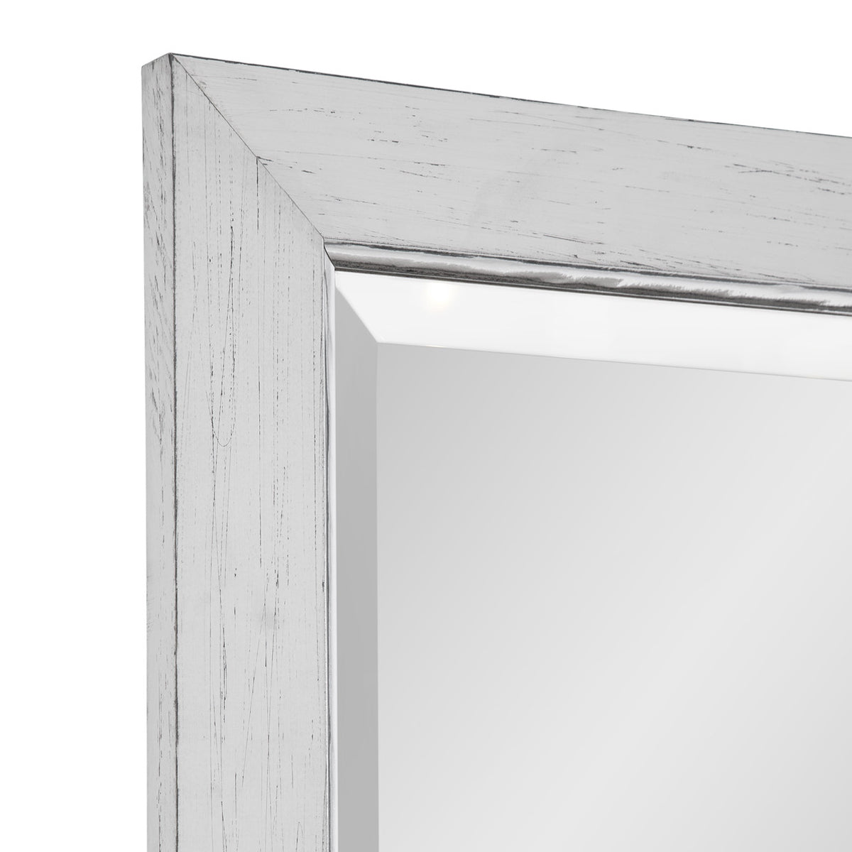 White & Silver 36x78 Leaner Mirror