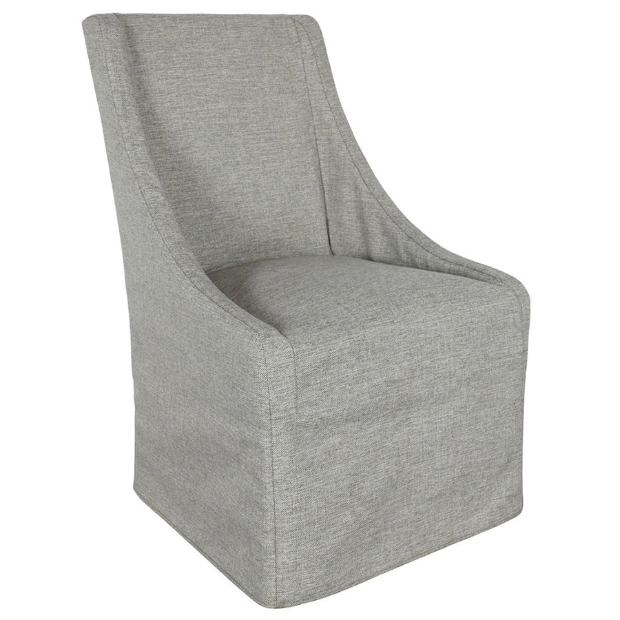 WARWICK UPHOLSTERED ROLLING DINING CHAIR