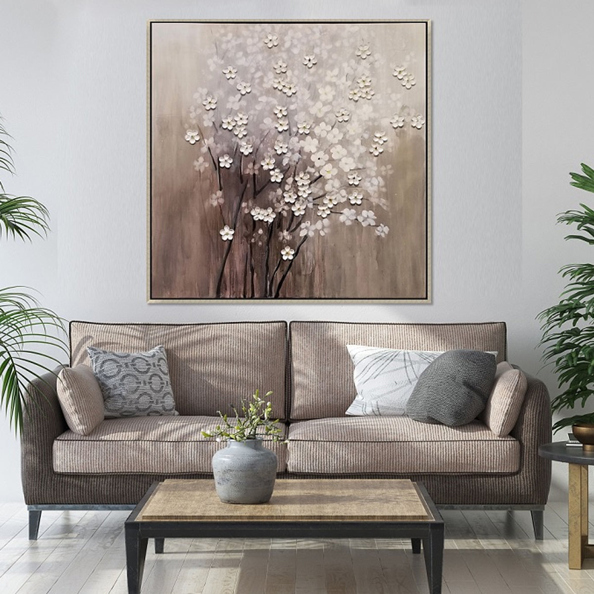A BLAZE OF WHITE FLOWERS ART