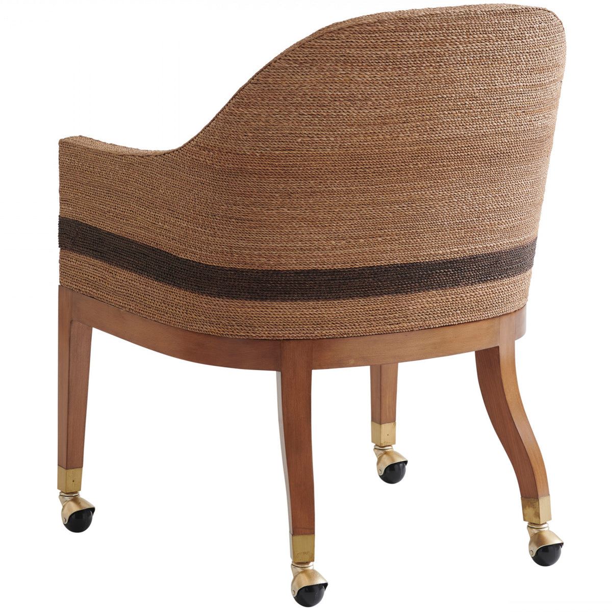 DORIAN WOVEN CASTERED ARM CHAIR