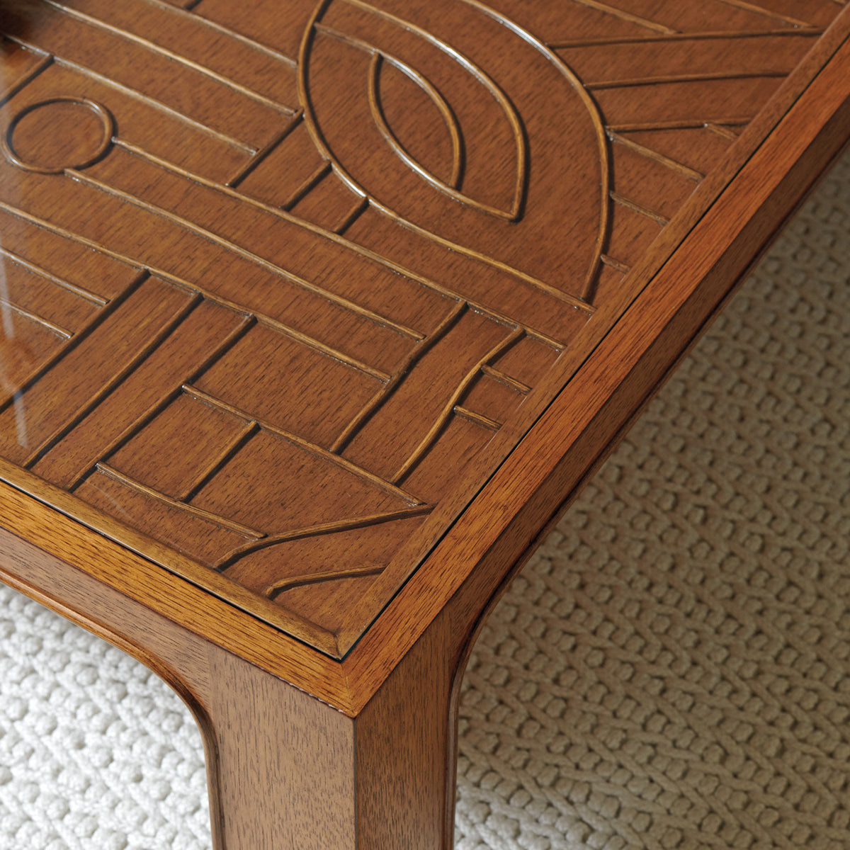 REDFORD SQUARE RATTAN COCKTAIL TABLE