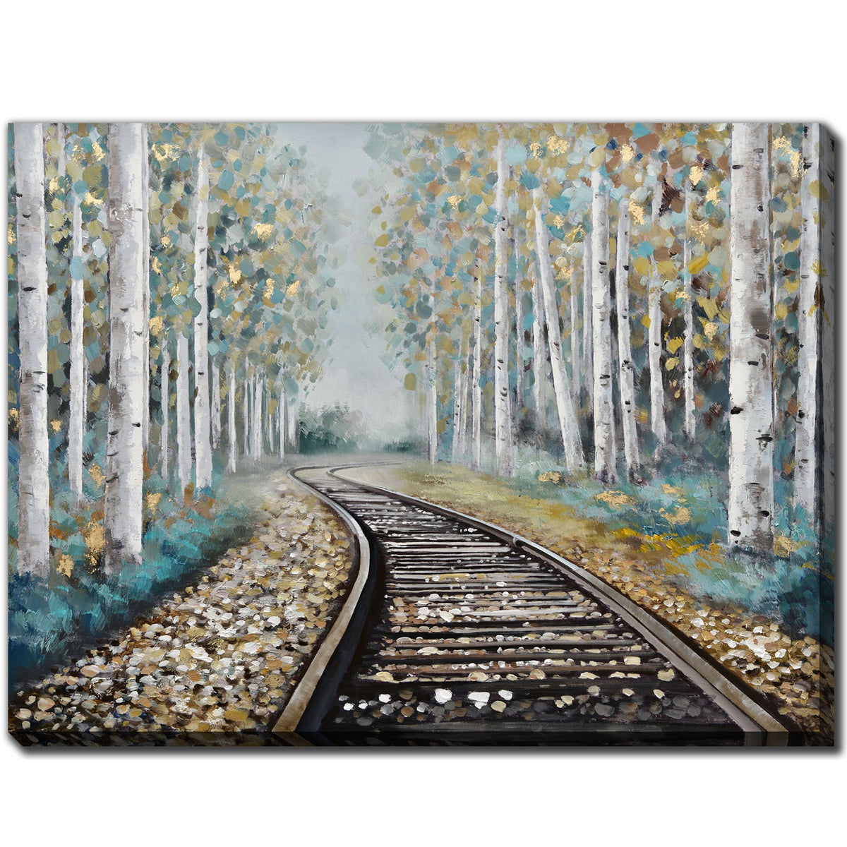 BIRCH TRAINLINE CANVAS ART