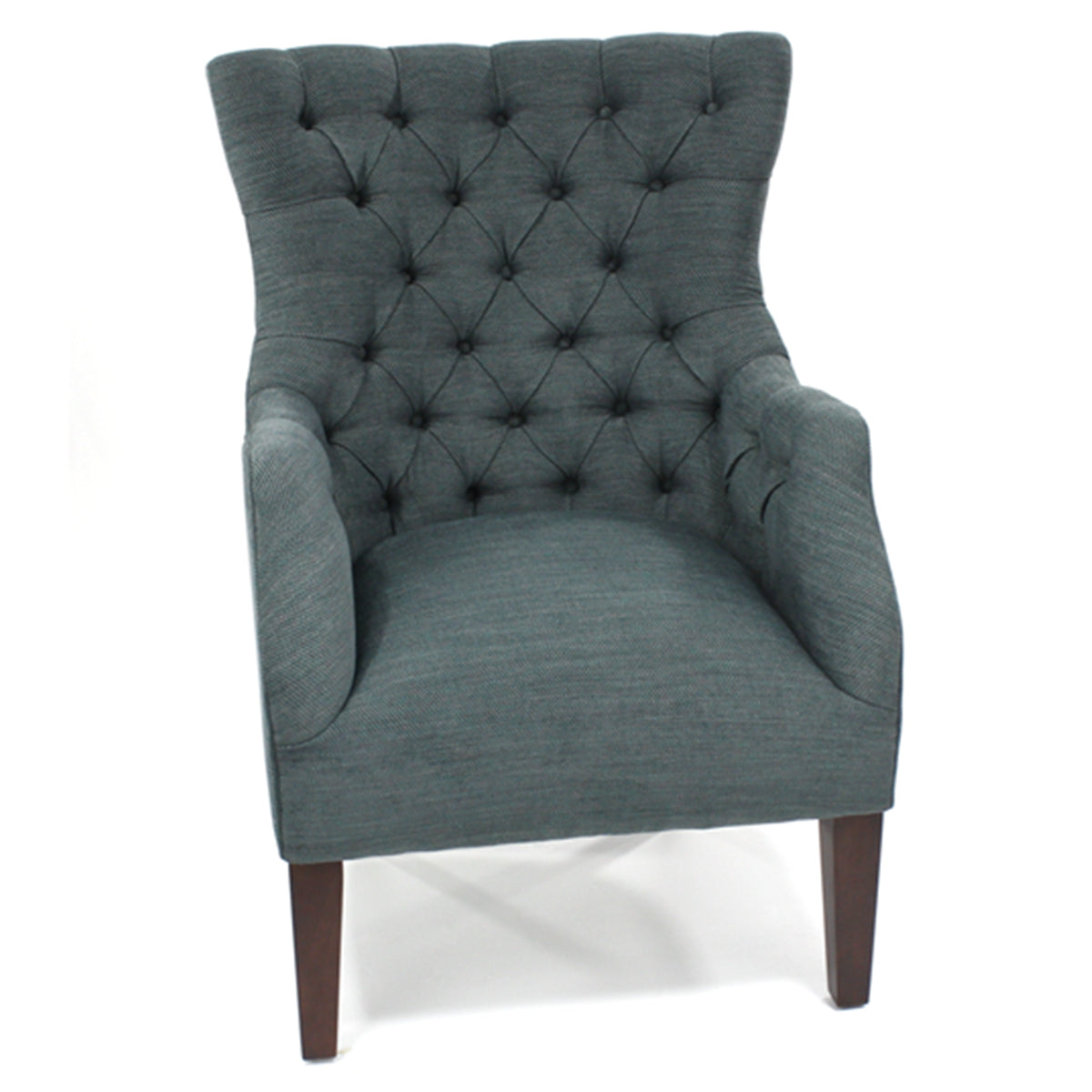 ANNA BUTTON TUFTED WING CHAIR