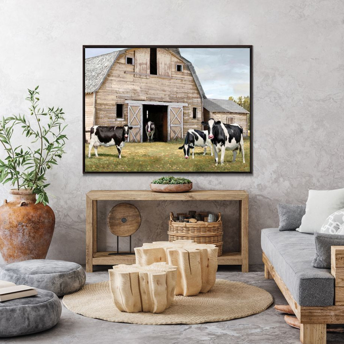 COW SHED BARN PRINT