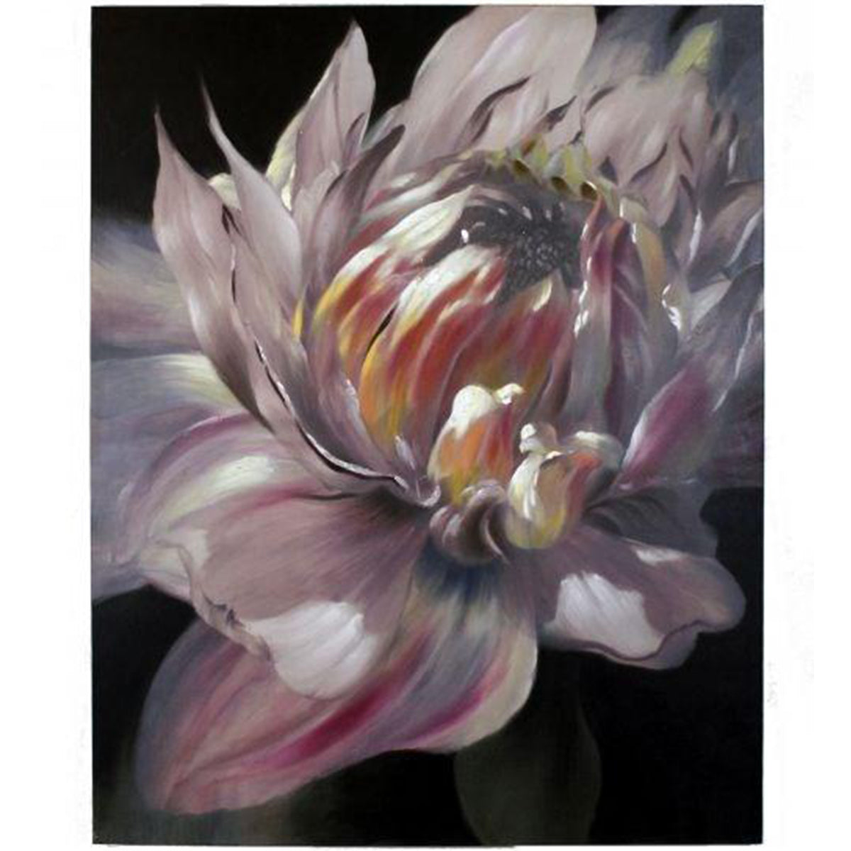 FLORAL FANTASY WHITE/PURPLE ART