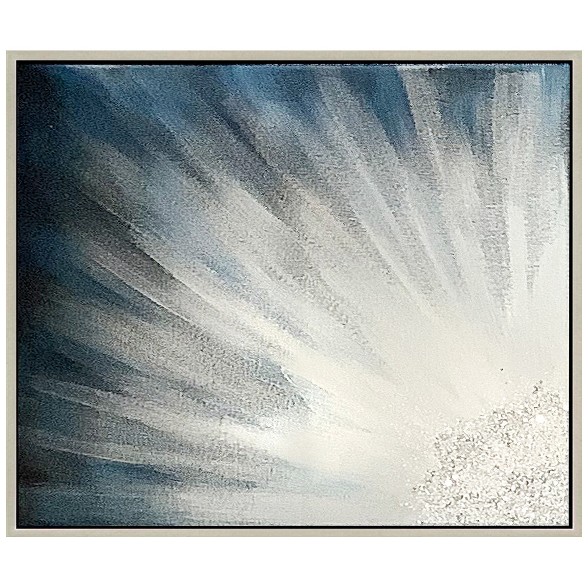 BLUE BURST 1 FRAMED ART