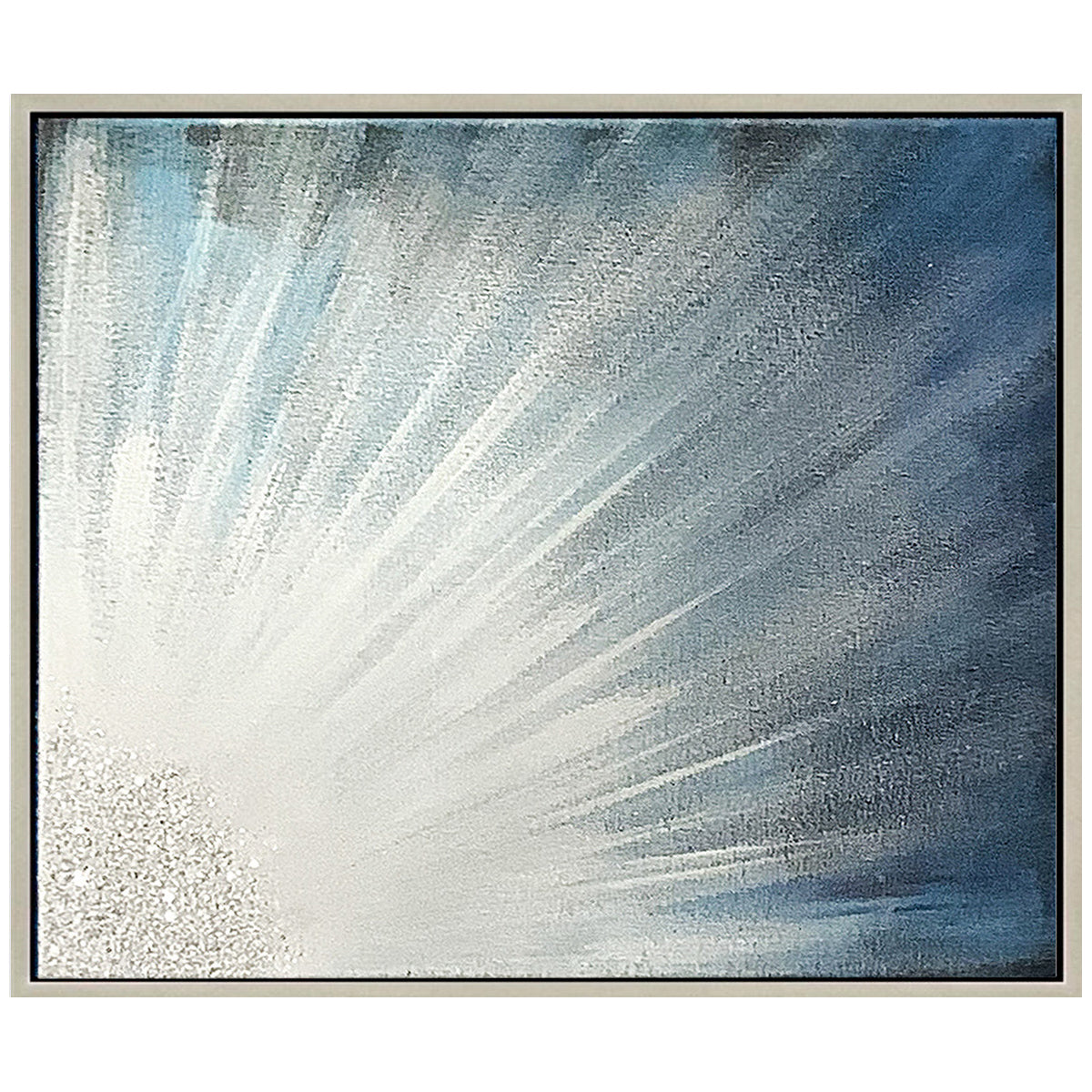 BLUE BURST II FRAMED ART