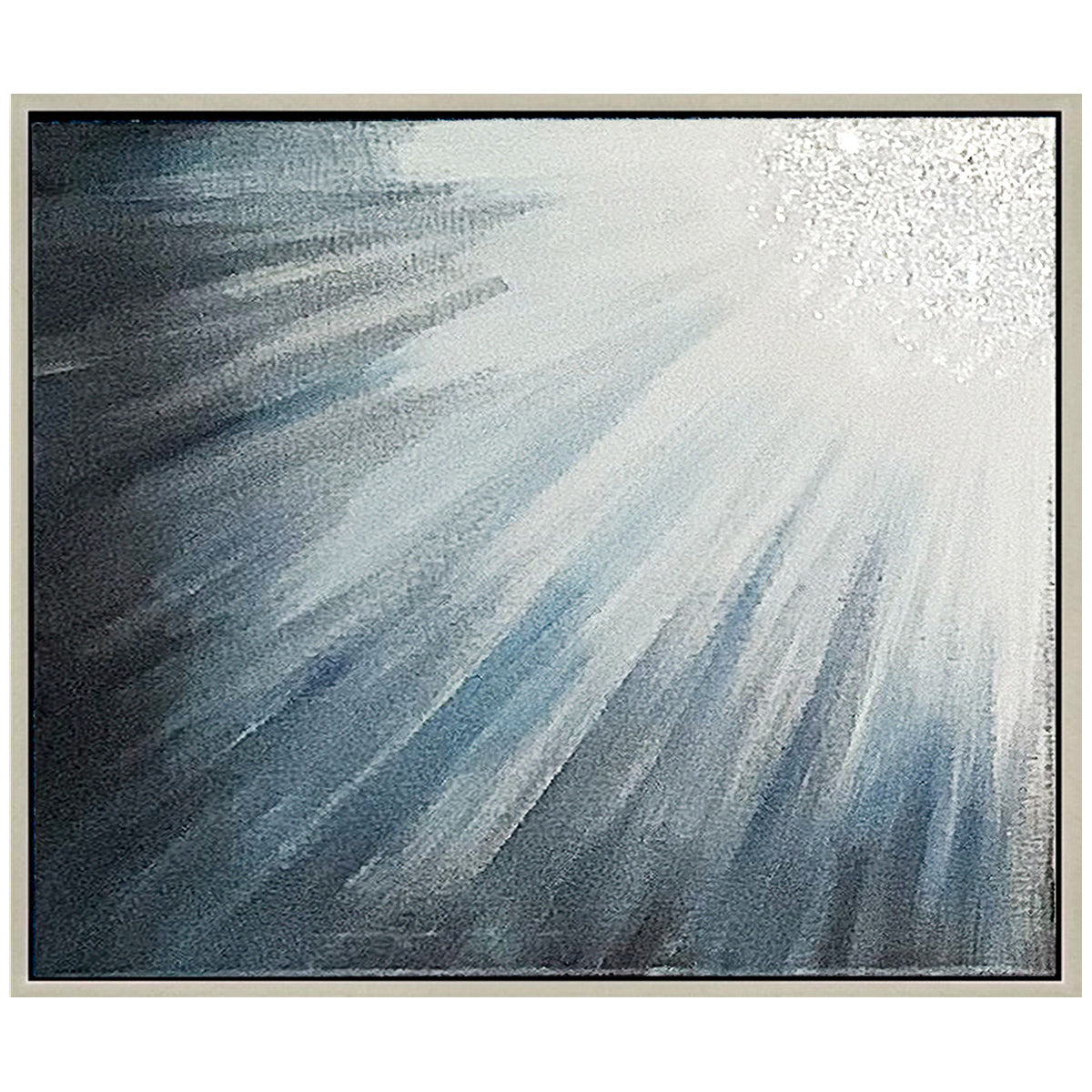 BLUE BURST III FRAMED ART