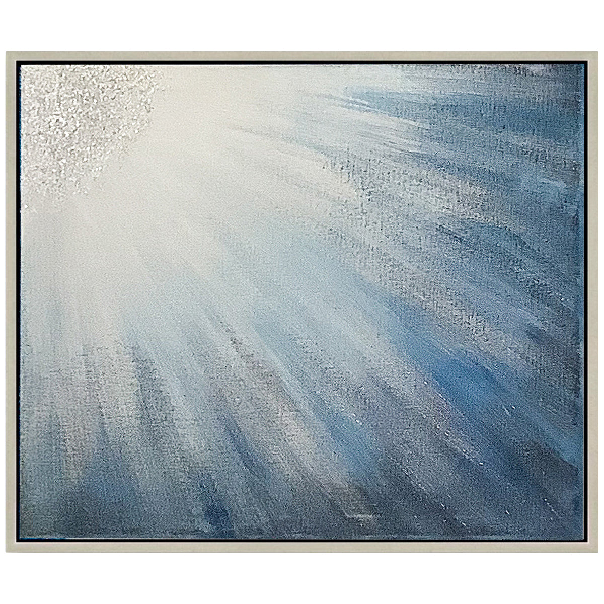 BLUE BURST IV FRAMED ART