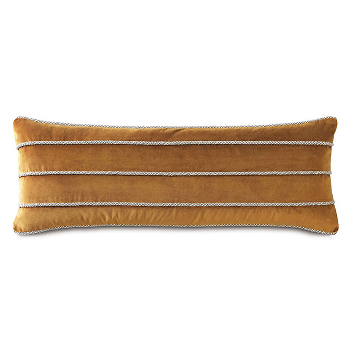 Mederna Channeled Yellow Velvet Pillow