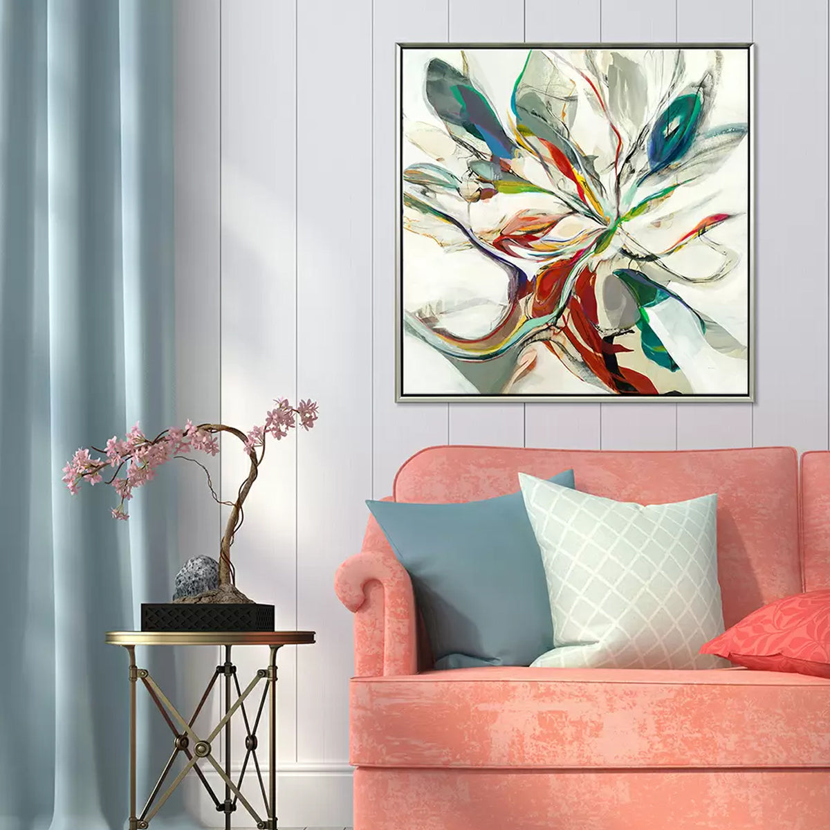 HALCYON ABSTRACT FLOWER 50X50