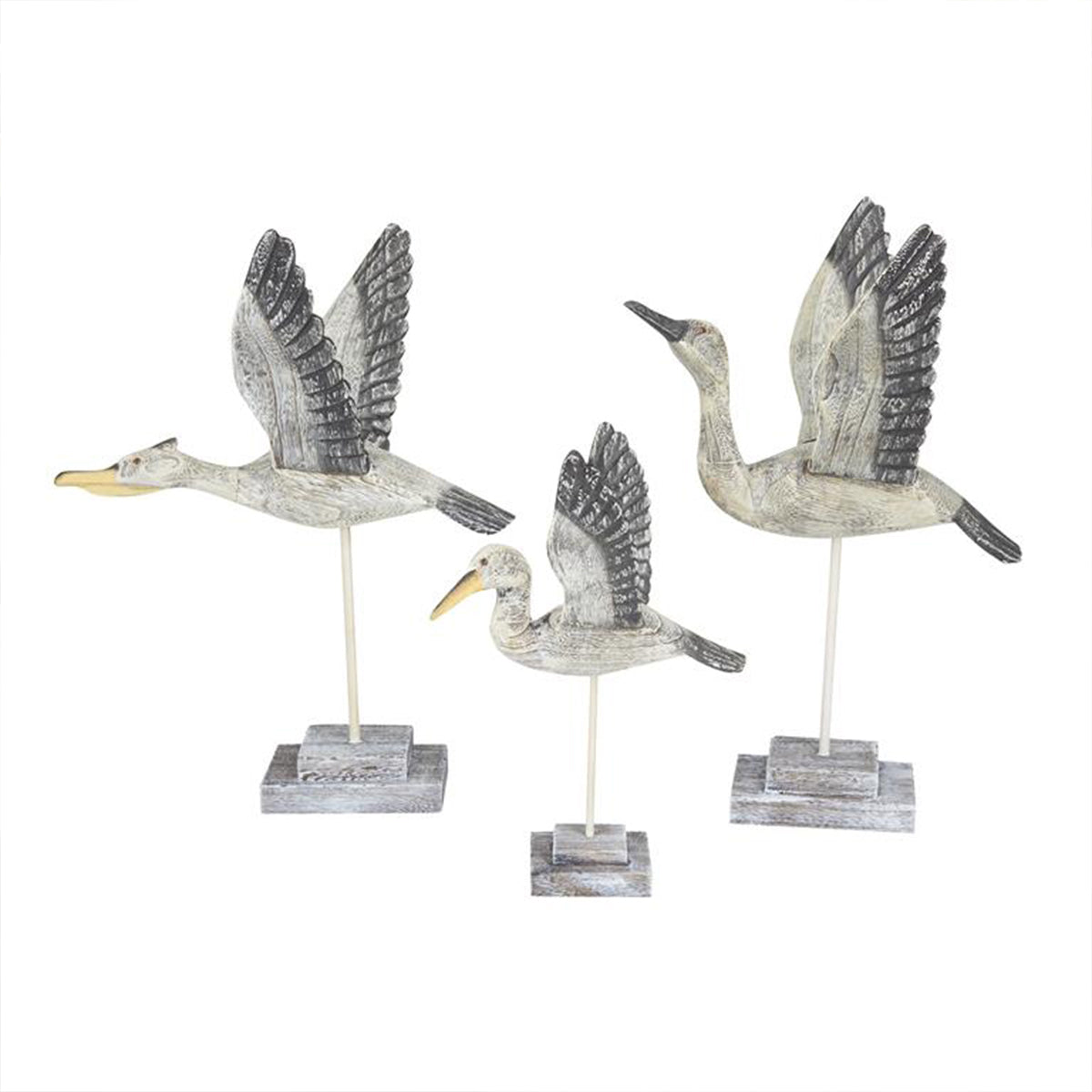 Grey Coastal Bird Sculpture Ast