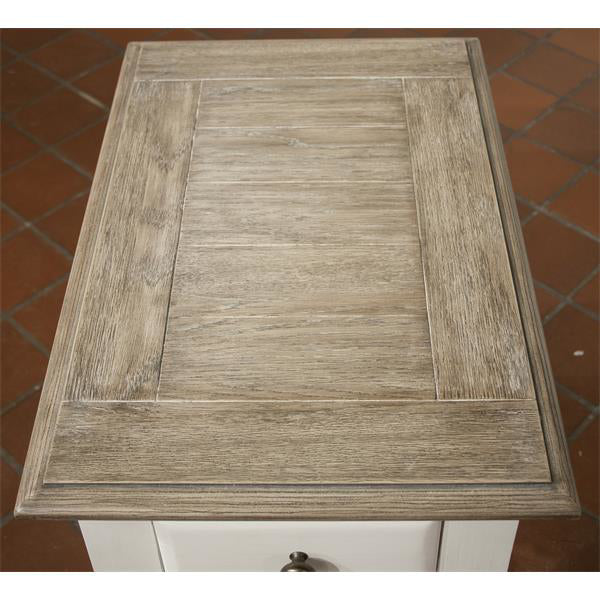 Myra White Chairside Table