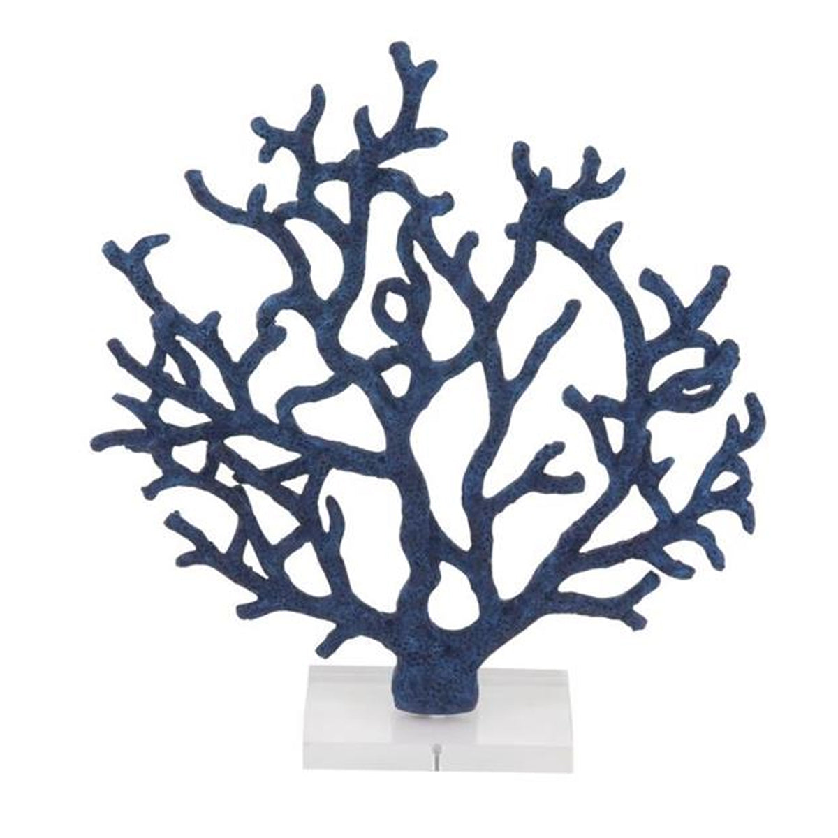 Navy Bl Coral Sculpture