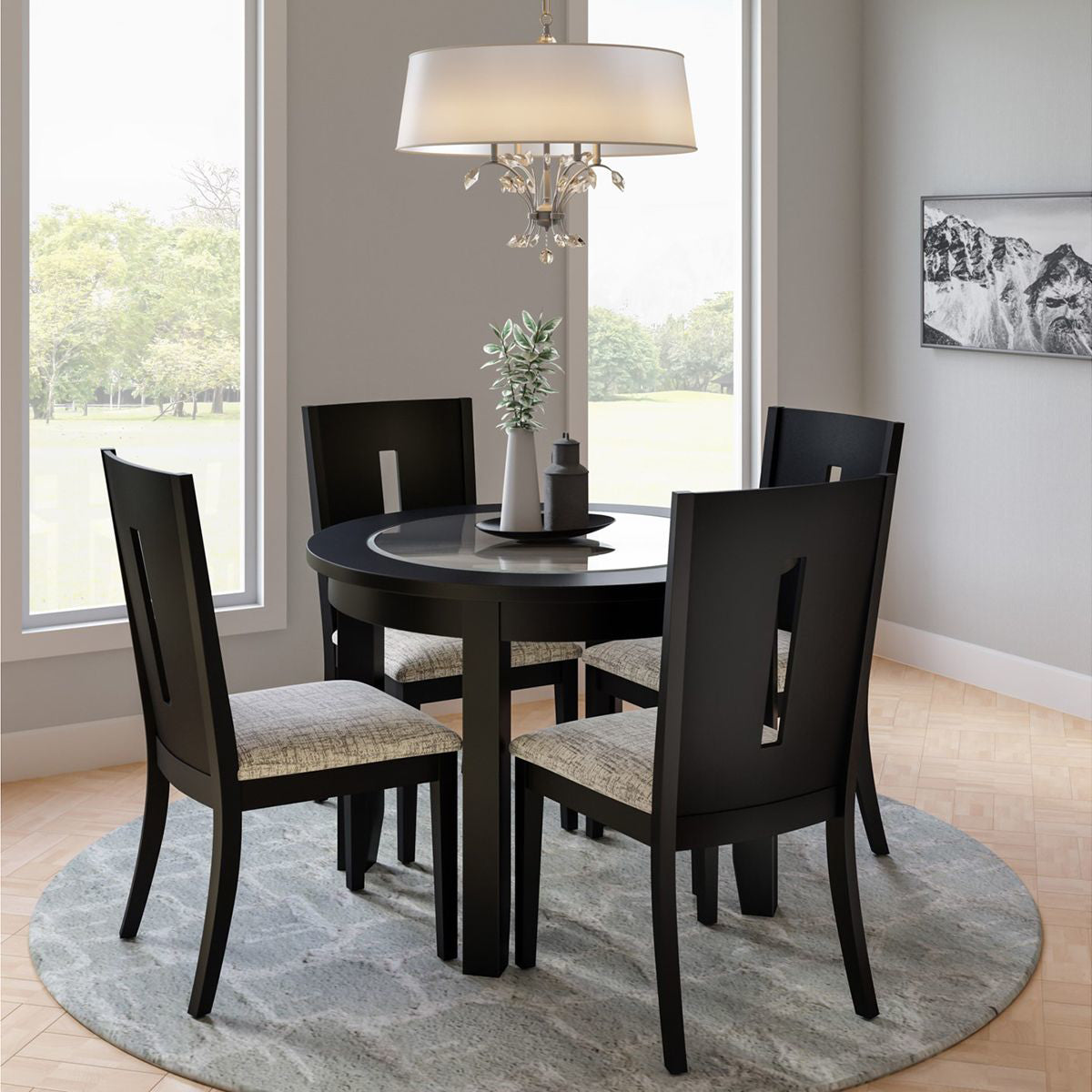 URBAN ICON 5PC BLACK DINING SET