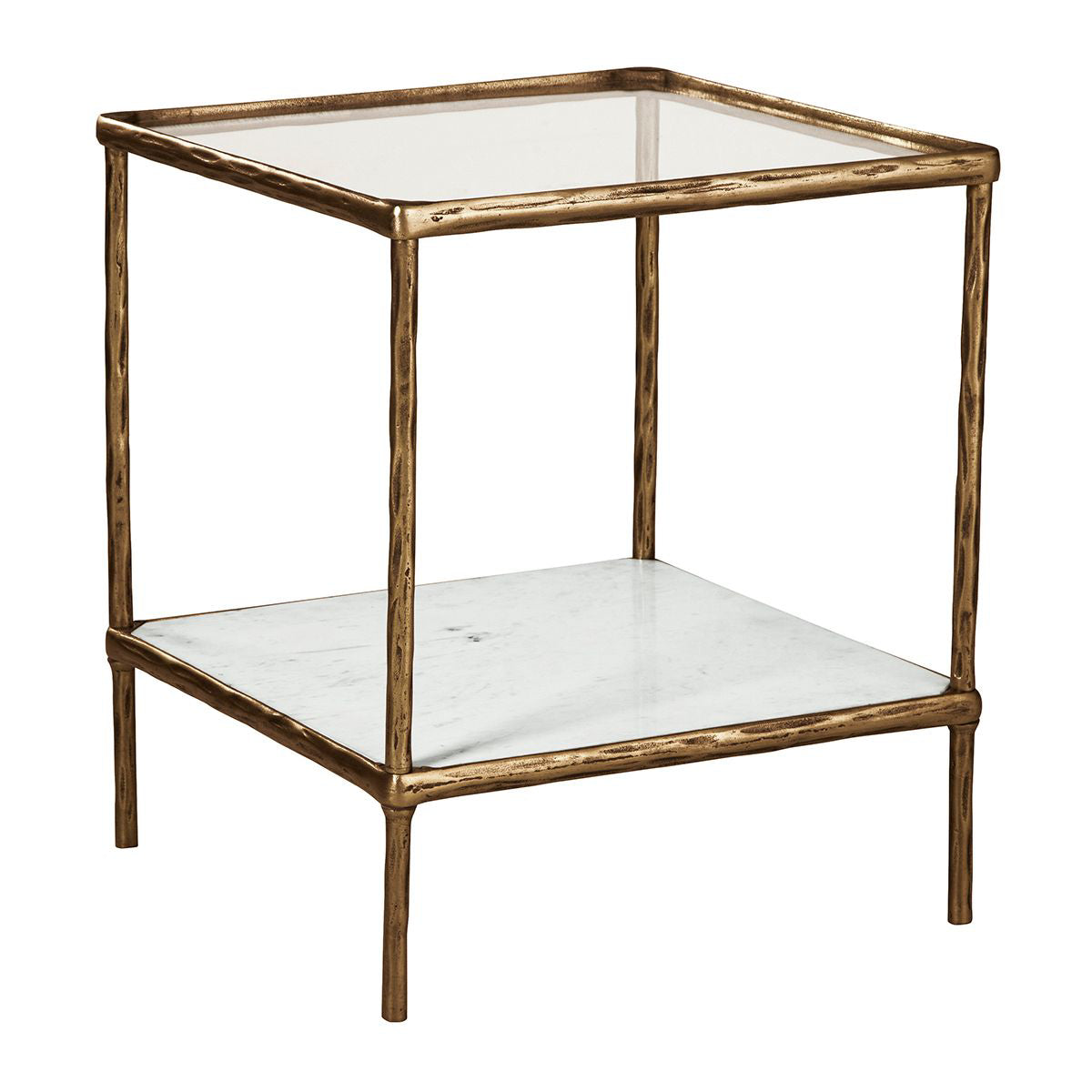NEW YORK BRASS END TABLE