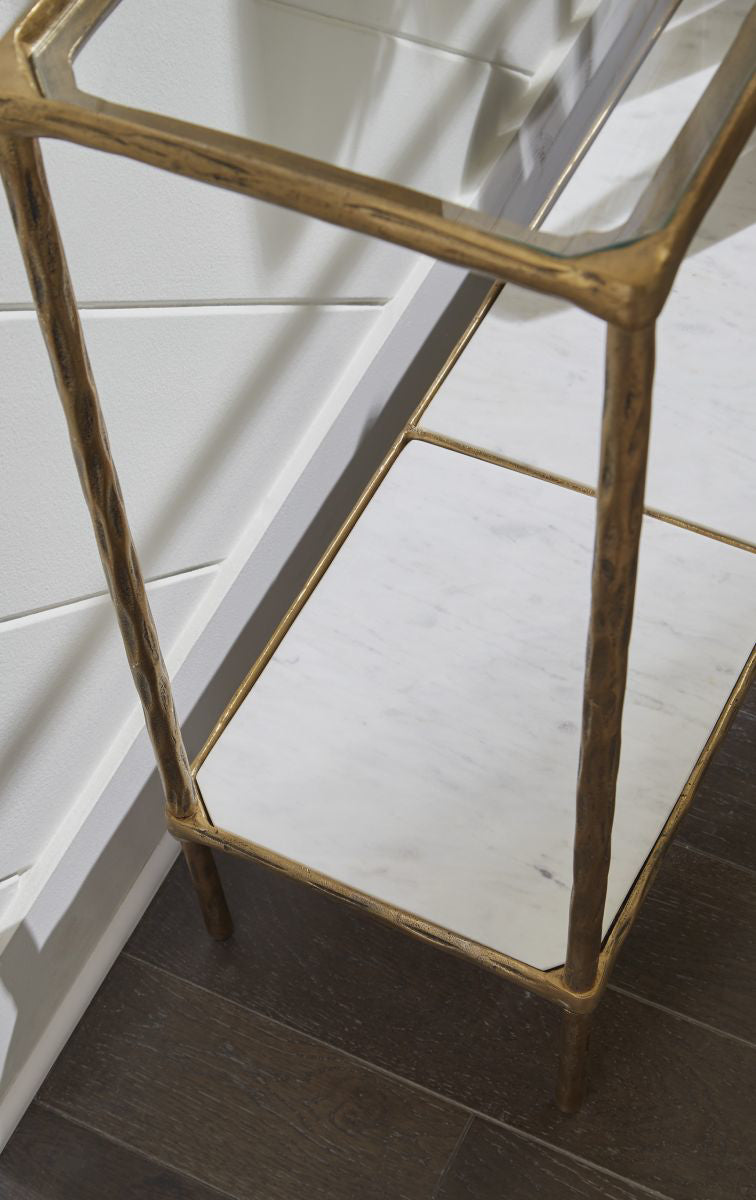 NEW YORK BRASS CONSOLE TABLE