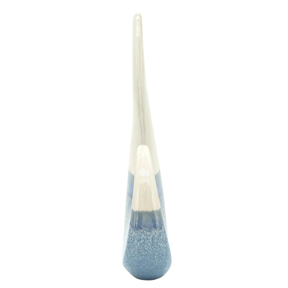 Bl White Ceramic Swirl Scupture