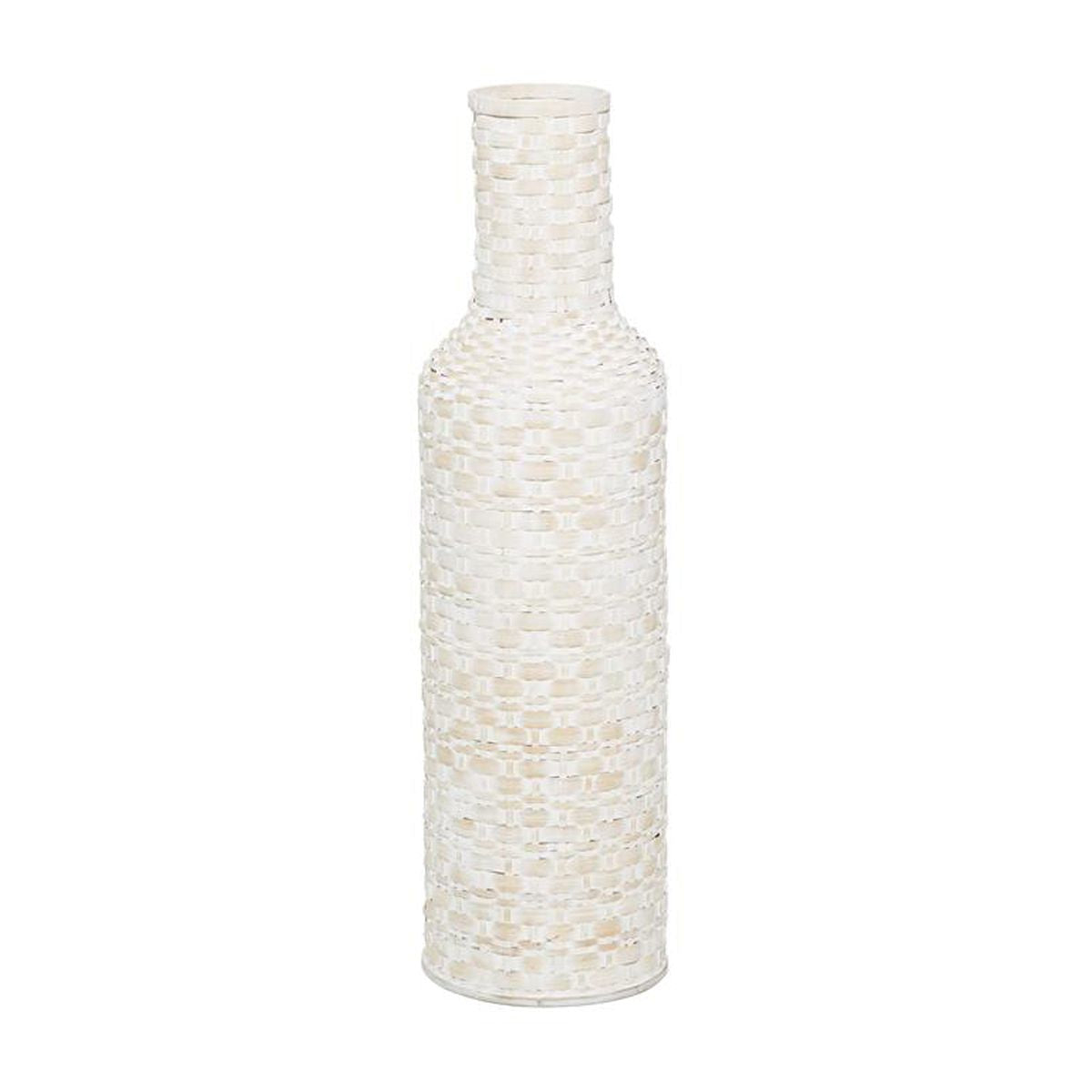 Ivory Metal Frmhse Vase 30"