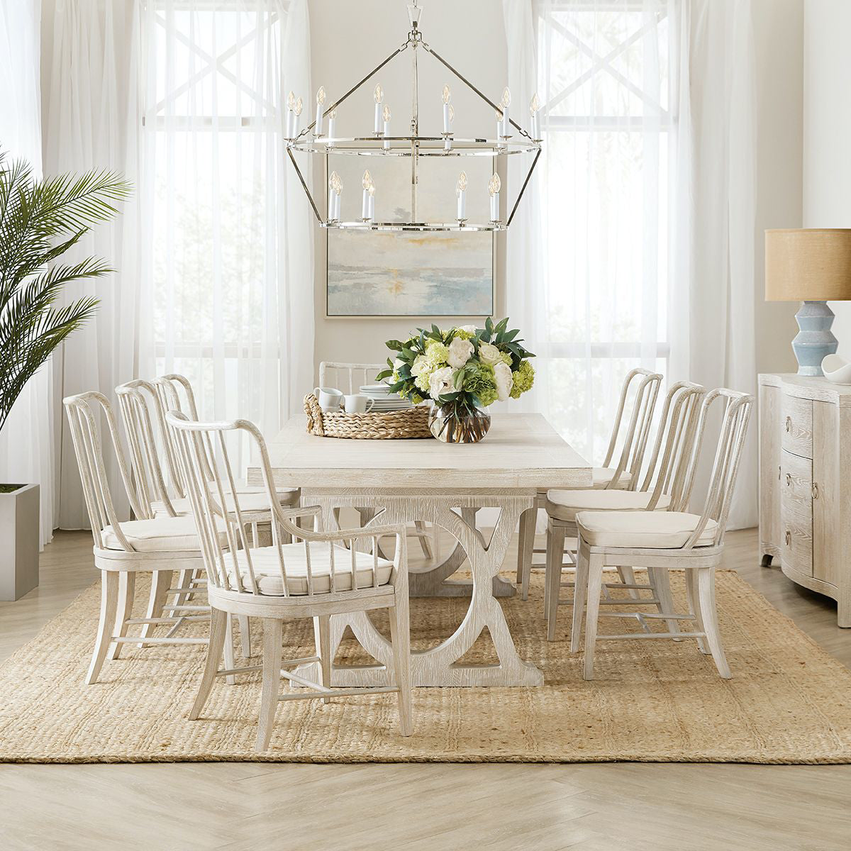 TOPSAIL 122" 7PC DINING SET