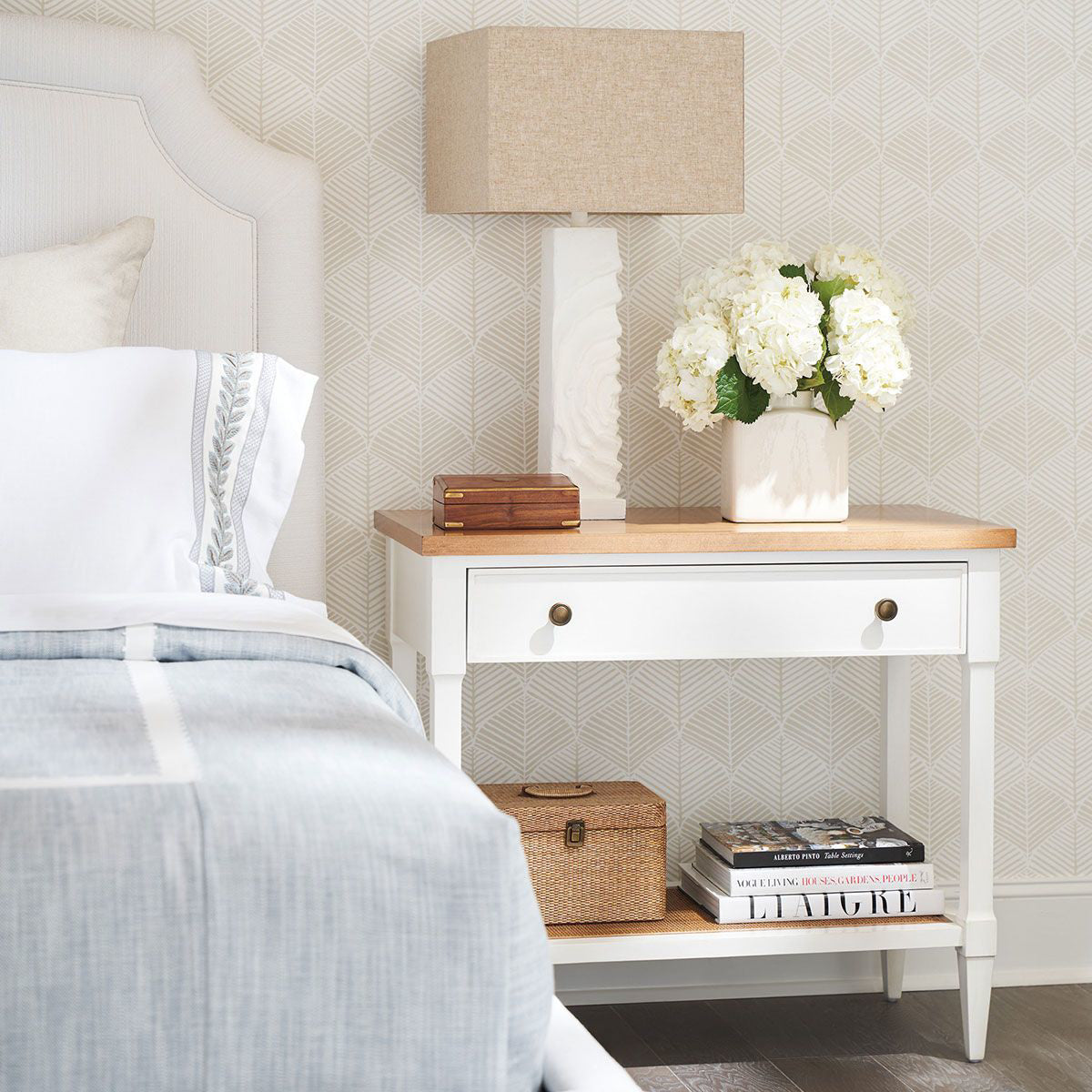 Aster Open Nightstand White