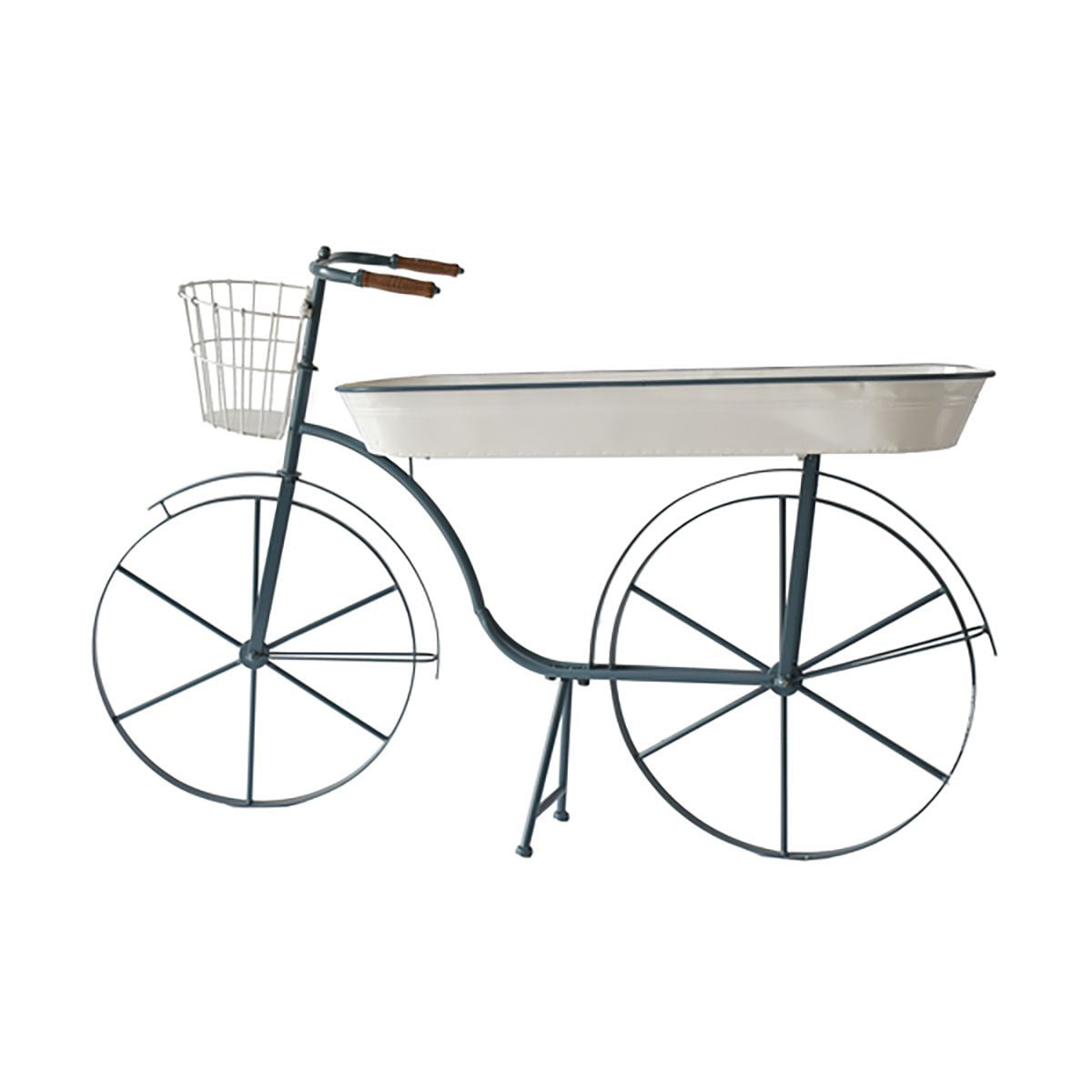 Blue & White Bike Planter