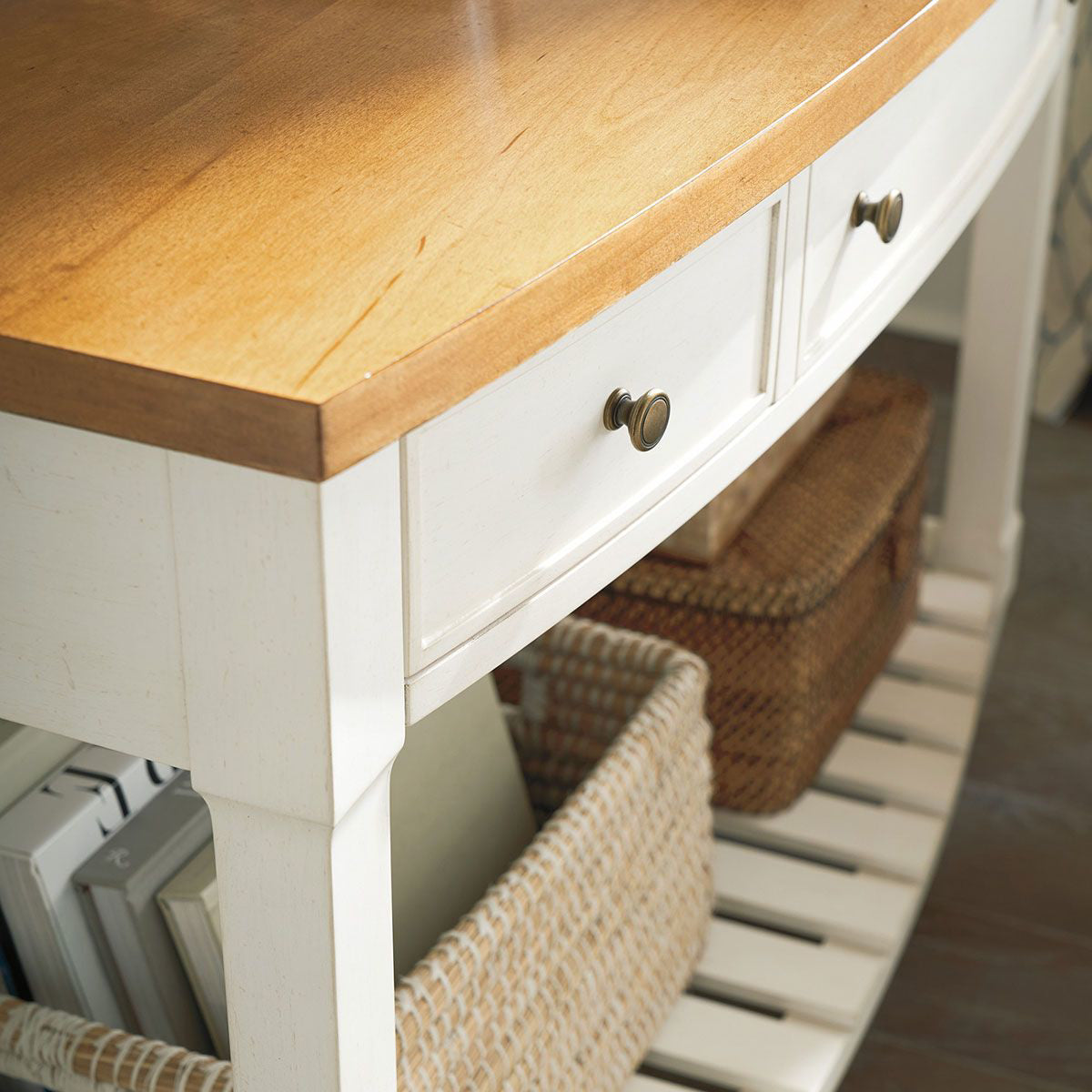 TEMPLE BOWFRONT CONSOLE (WHITE