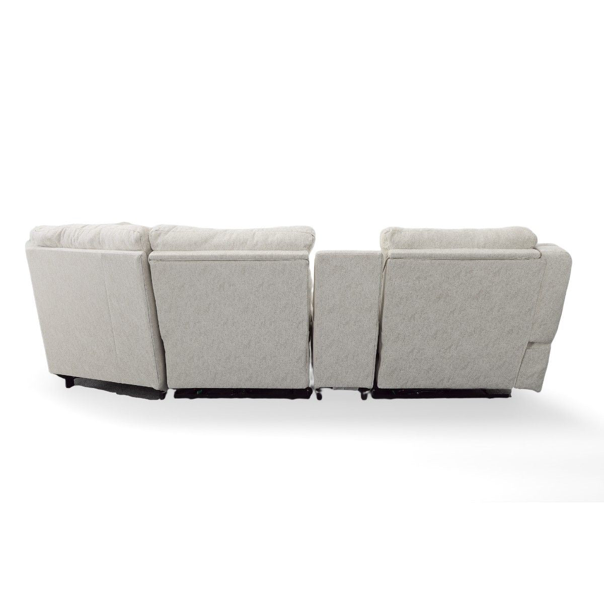 Dazzle 6 Piece Power Leather Sectional Sofa with Power Headrest