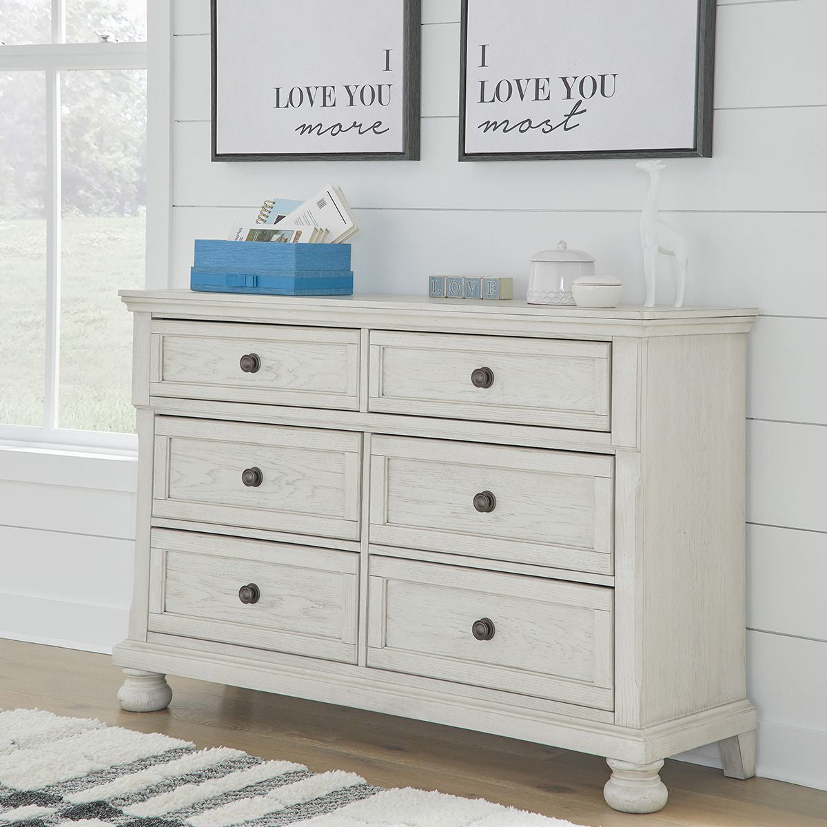 KENLEY WHT 6 DRAWER DRESSER