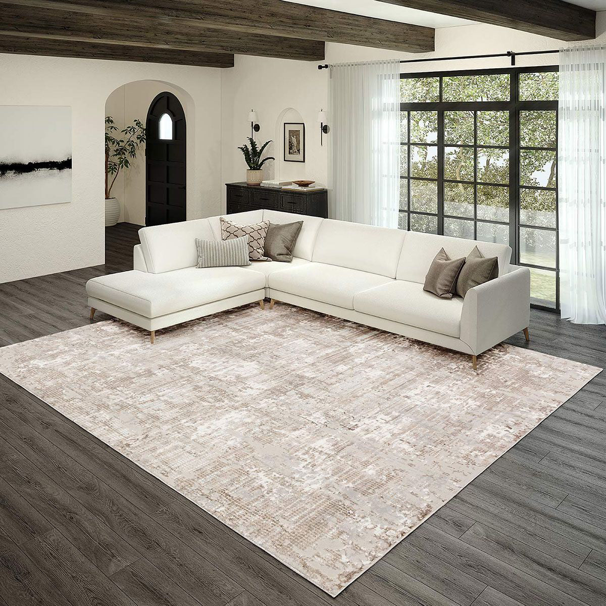 RHODES 3 TAUPE 5'1X7'5 RUG