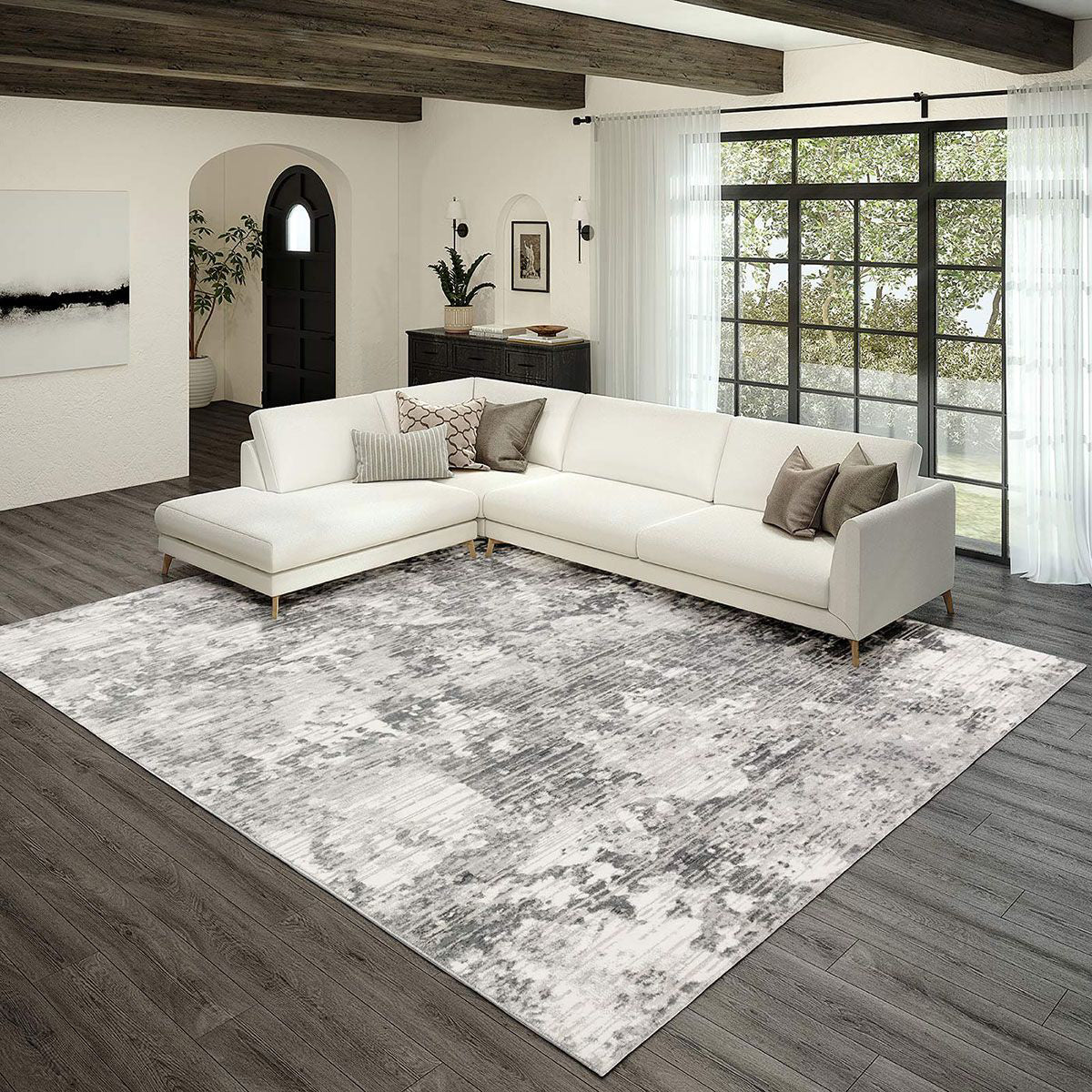 RHODES 4 GREY 5'1X7'5 RUG