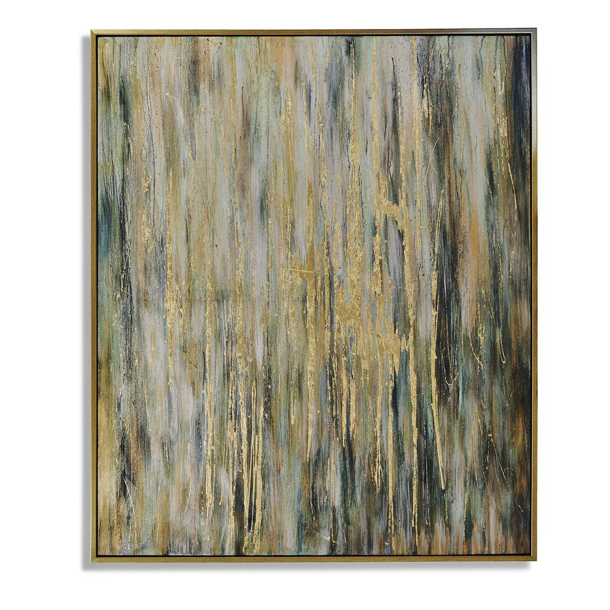 GOLD WATERFALL ABSTRACT ART