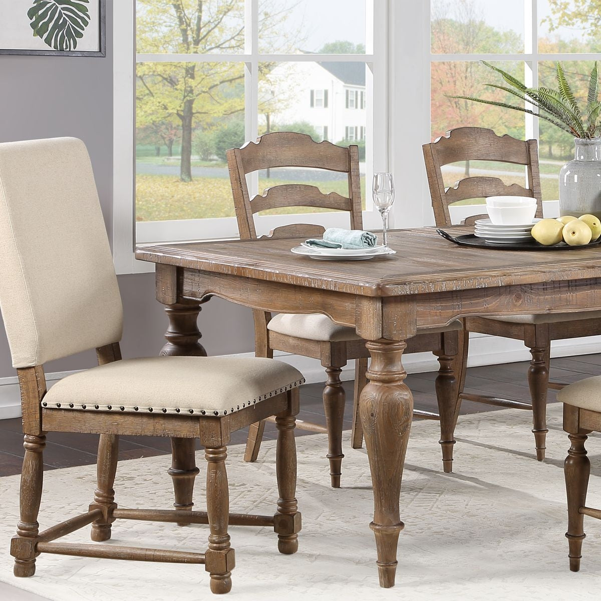 AUGUSTA 90" 7PC DINING SET