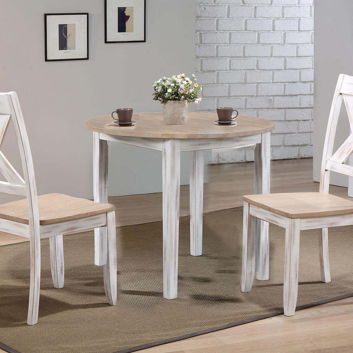 Prescott Round 3 Piece Dining Room Set