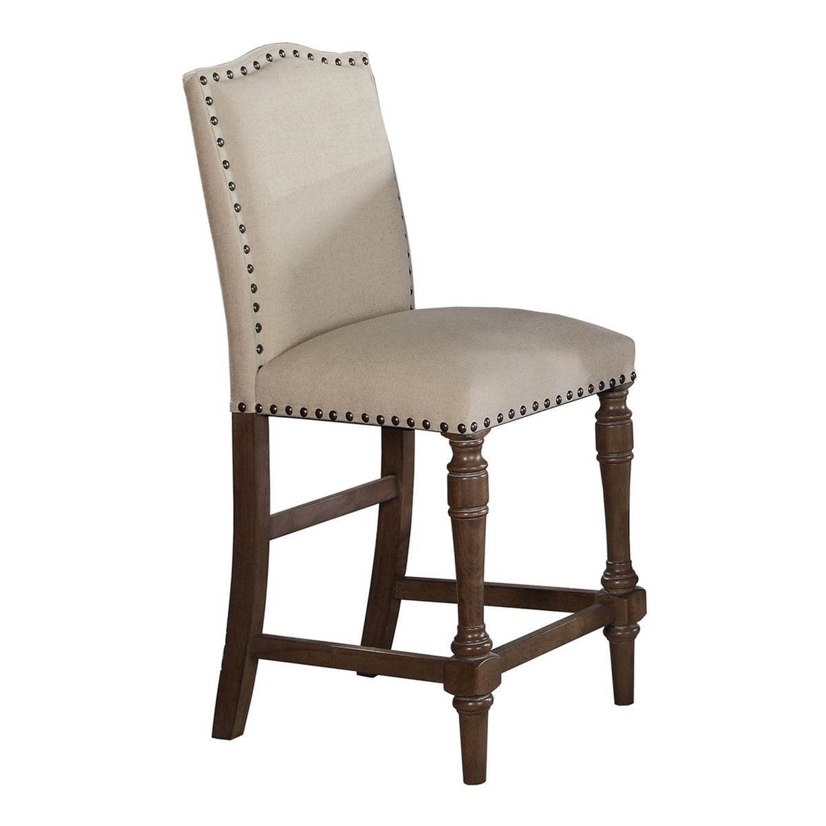 Xcalibur Upholstered Limed Gray Stool