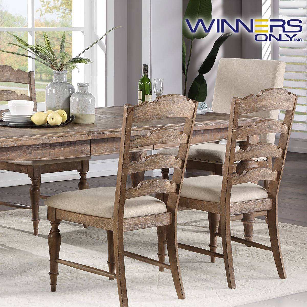 AUGUSTA 90" 7PC DINING SET