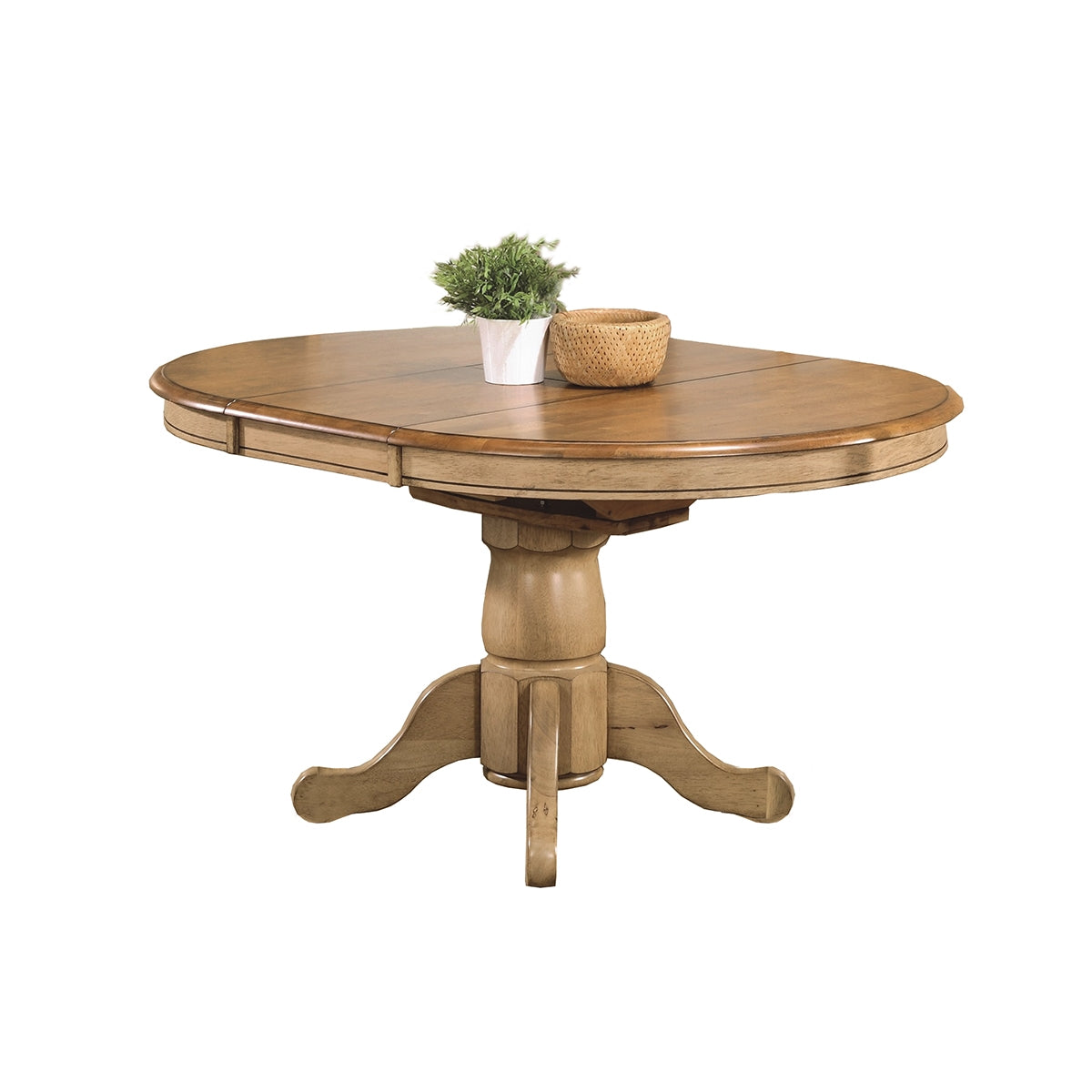 Quails Run 57" Pedestal Table w/ Butterfly Leaf