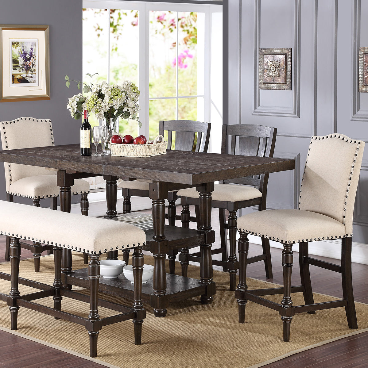 Xcalibur Slat Back Barstool