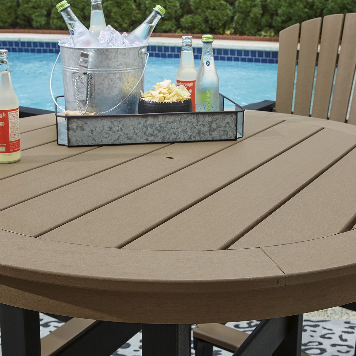 DAYTONA BLK/BRN BAR HGT TABLE