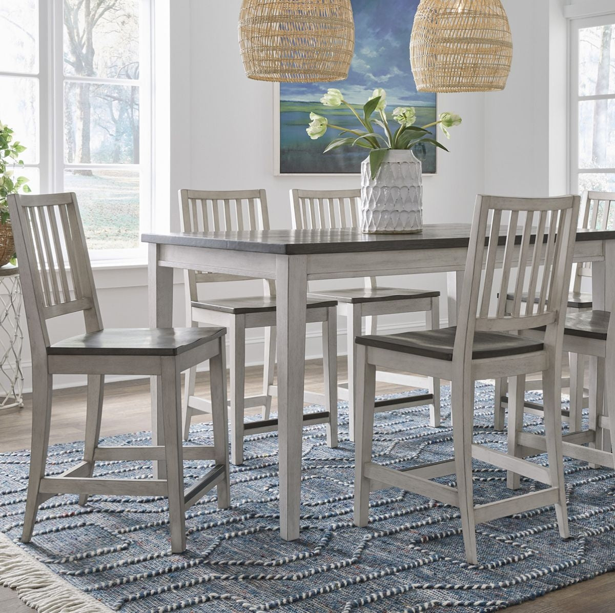 CARAWAY 7PC CNTR HEIGHT DINING